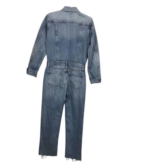 GRLFRND Sloane Utility Jumpsuit Long Sleeve Denim Jean Jumpsuit Size Small - Picture 3 of 8